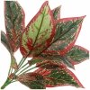 Gałązka Liście 32cm Zielony/Bordo KR1851C [10opak]
